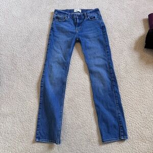 Abercrombie Kids Jeans Straight Leg Blue Denim 11/12 Long Adjustable Waist